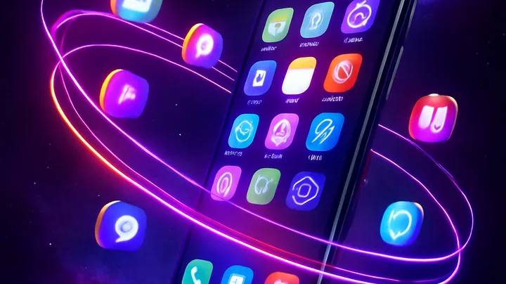 TAKBAT COM - Sleek smartphone floating in space TAKBAT COM Sleek smartphone floating in space